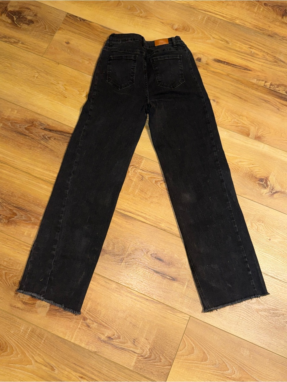 Black High-Rise Straight Leg Jeans - Women - Picture 4 of 5